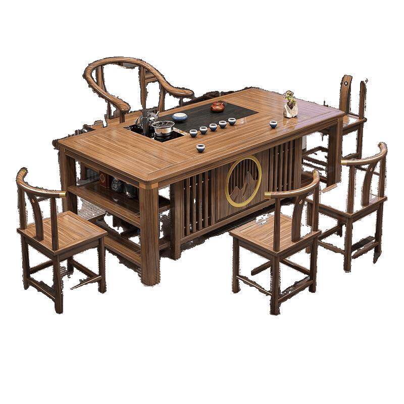 XEZ实一木桌椅组合办公室茶台茶几家用茶茶具套装体功泡夫茶桌