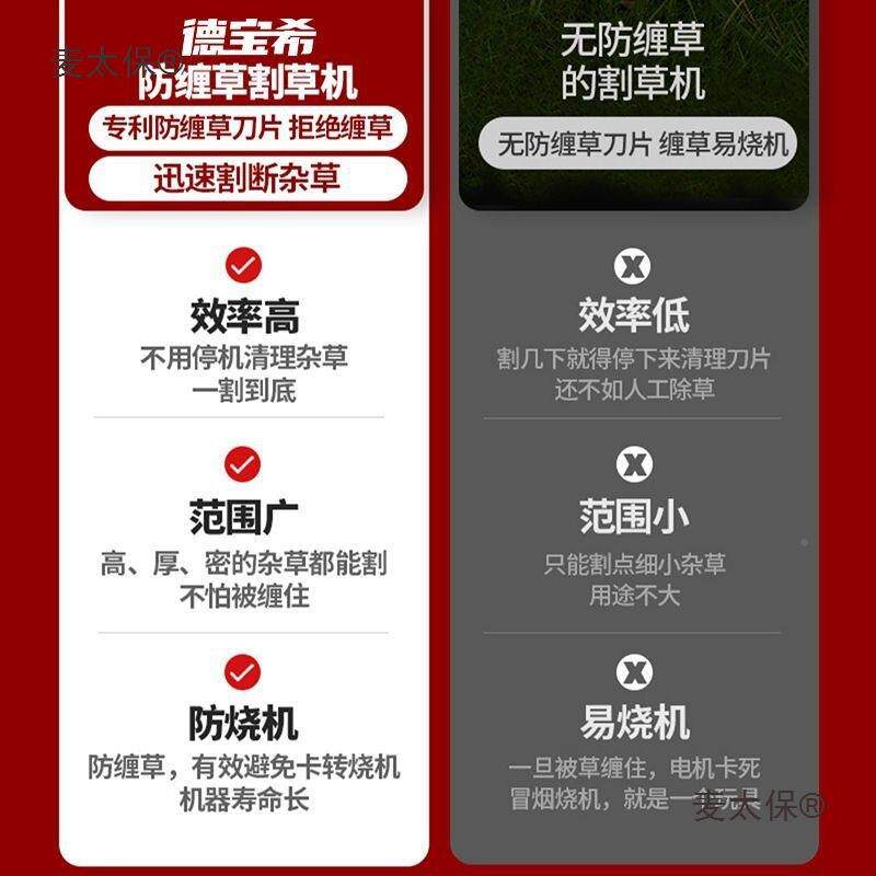 德国电动割草小型EAU家用机充电锂除草机草修剪机电多功能打麦太