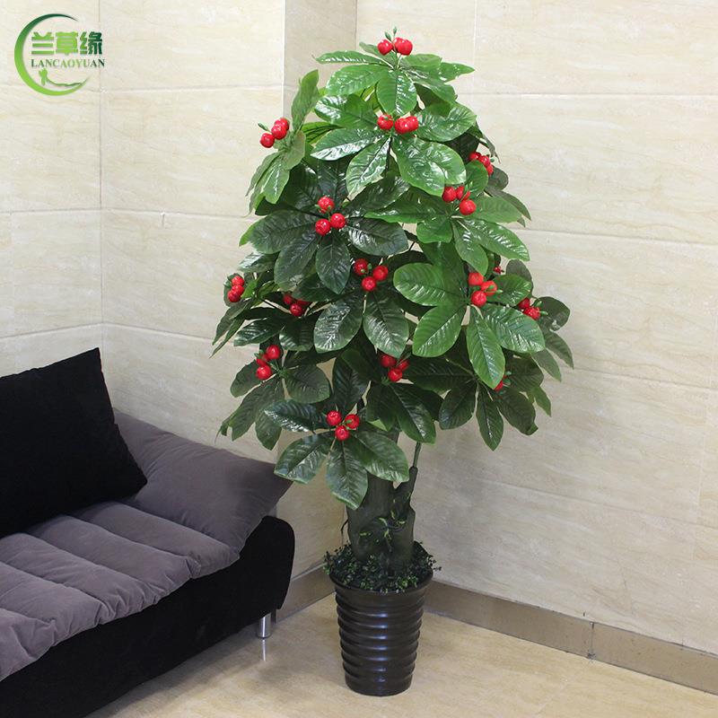 仿真绿植树发财客厅大型绿植混合物植摆设室内塑料装盆景树饰落地