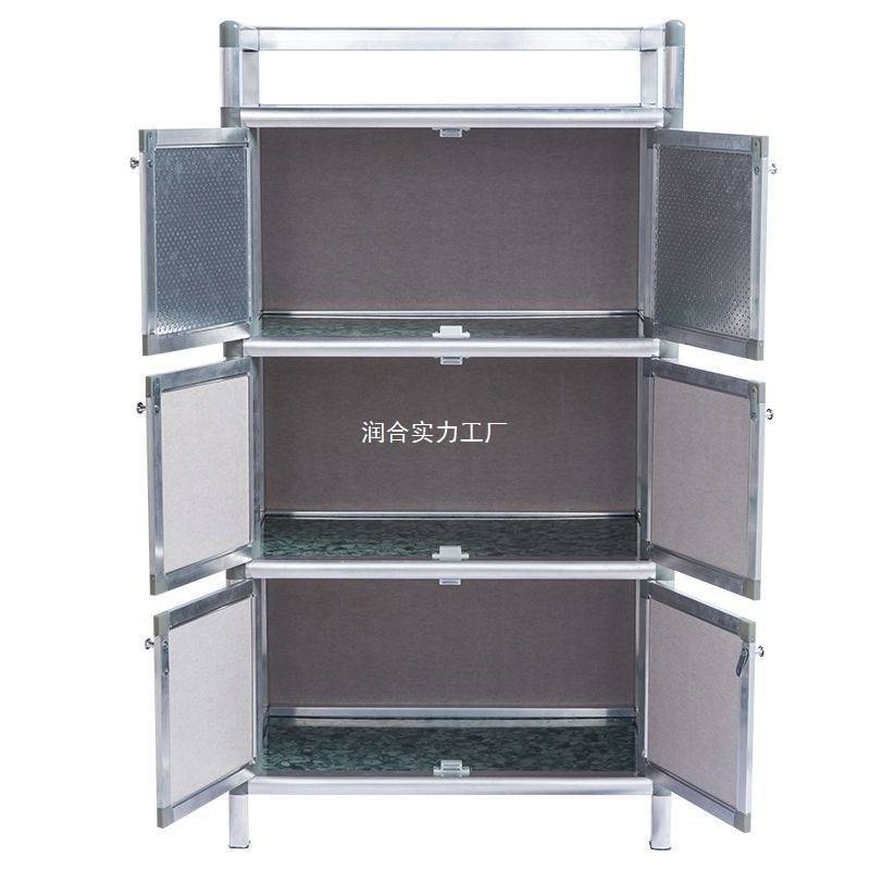 碗柜家用农村老式不生锈碗柜厨房橱柜餐边柜简易组装菜柜收纳柜子