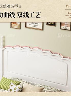 奶床油公风白色高箱储物床美式实木床现WLL主代简约床双人主卧法