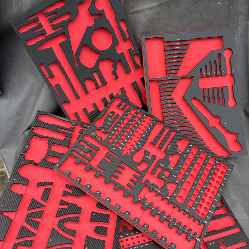 工具车模版工具箱海绵工具柜洞洞板EVA板工具工具托盘