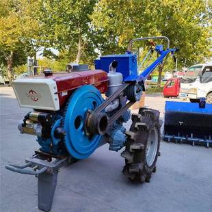 手扶式农用旋耕拖机硬地深翻犁田机开机家用沟输运型手扶拉961拖