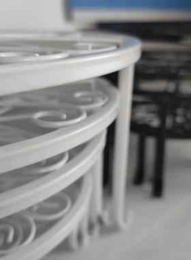 新现代铁艺室外小家架卧室1jJw8xmL居花桌摆花架简约单款层户外小