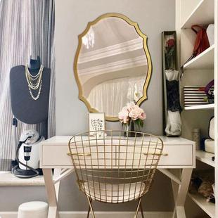 客椭圆卫生694梳间厅镜镜壁挂浴室镜妆台镜子复 饰轻法式 美式 奢装