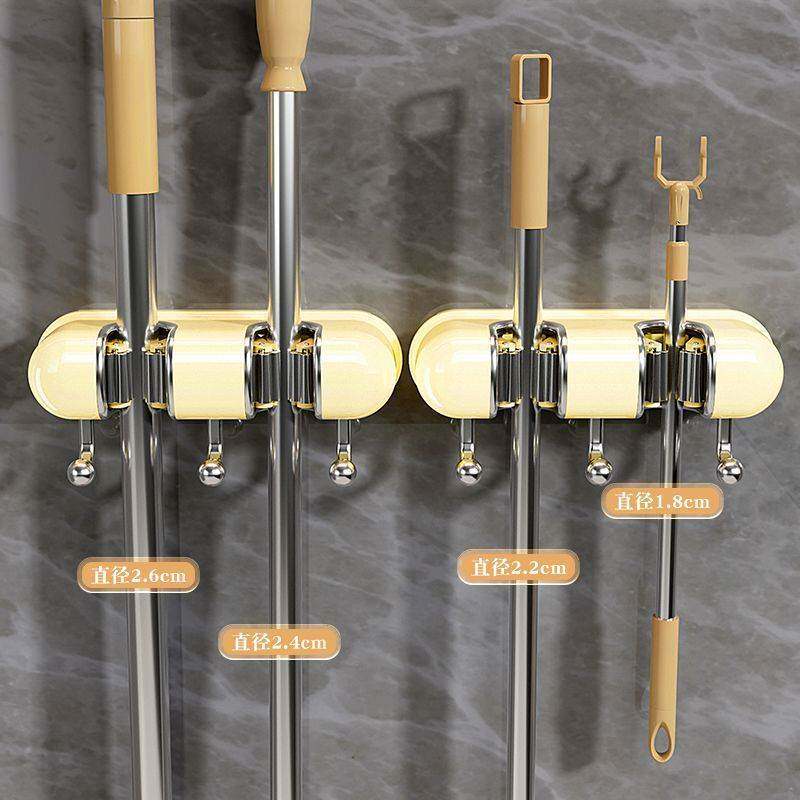 浴室拖把挂钩打孔多功能架连排壁挂式轻奢耐用高承重厨房收纳厕所