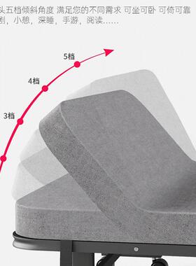 午休折叠床HEL人功床办公室午睡用多能单加宽四折海绵木板家床陪