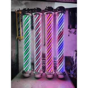 ?美发无品牌 亮发店理发廊户外网防水挂壁红 L转灯ED圆柱形挂墙式