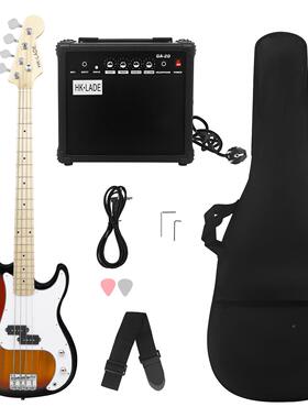 ·HKHK-02LADE贝司电枫木指板4弦电贝斯儿童初学低音贝吉他四弦司