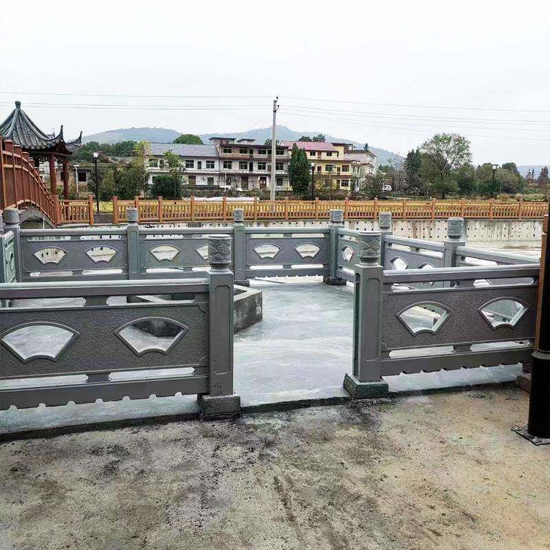 水泥仿木林护栏护景园绿化仿竹护栏区河道池塘安全229防仿石栏杆