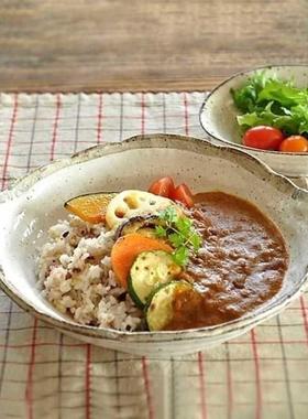 日作式粗陶做旧汤盘面碗40067手复钵古餐盘饭双咖喱饭盘耳盘美浓