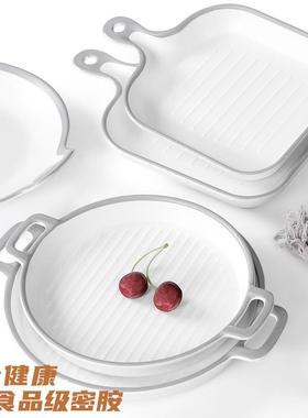 密胺子餐具盘商用拌面盖饭菜餐盘创意SQZ菜仿瓷盘塑料凉手柄盘