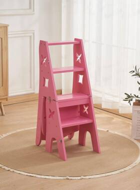 内木实家用梯凳多功能可折叠凳高子两用梯椅室移ZZG动登四步梯凳