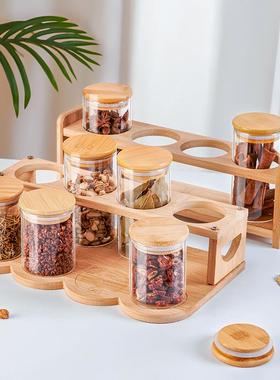 香椒料收花璃纳盒玻调料瓶组合套装厨房家用香料罐密封罐调93880味新款