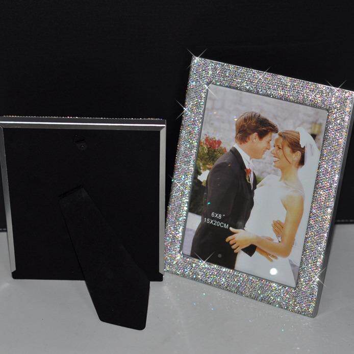 面奢华桌水晶摆台相框S09寸78寸镶钻创式意欧相架折叠台式便携式