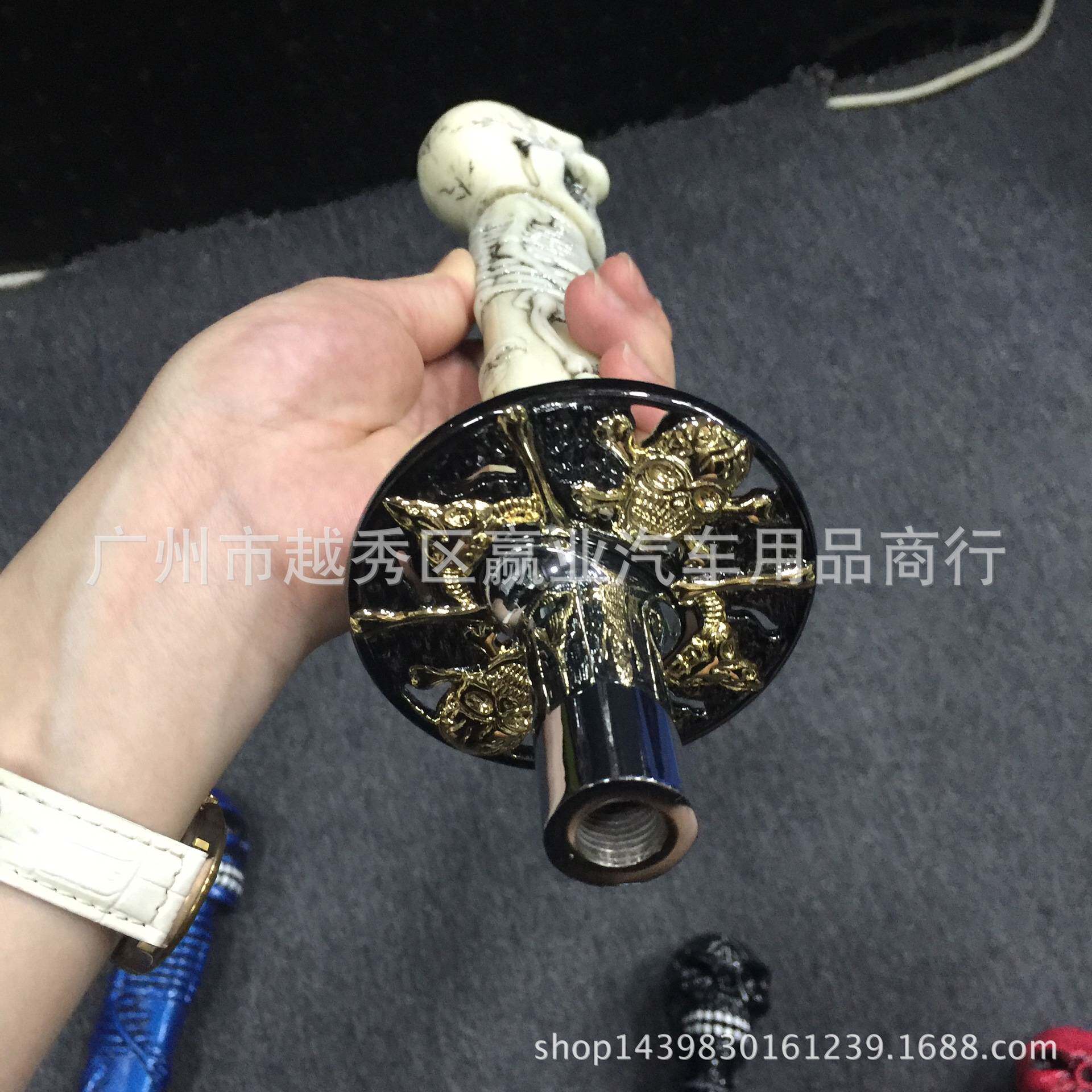 厂家直销汽车配件改装树脂骷髅头武士个性创意排挡头档把头改装