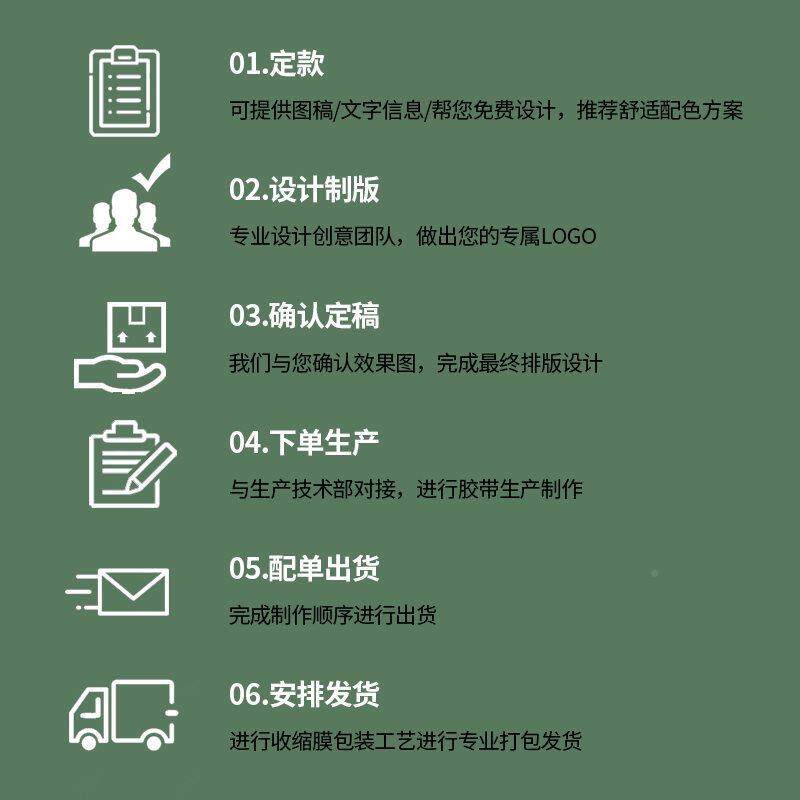 递案封箱胶少量宽logo纸印字图快打明包755透胶带小批量