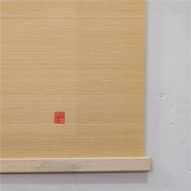 禅意挂画中式荷花装饰茶室配件印花竹帘客厅背景装饰竹编心经120