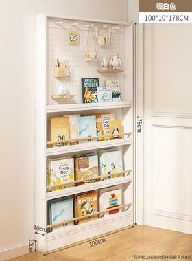 实架置物架落地壁挂多层木卧室收纳架家用厨绘本架书门后房YMN薄
