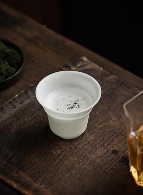冰种玉茶过漏全32390瓷滤白孔分茶瓷器薄胎羊脂玉瓷茶滤配件
