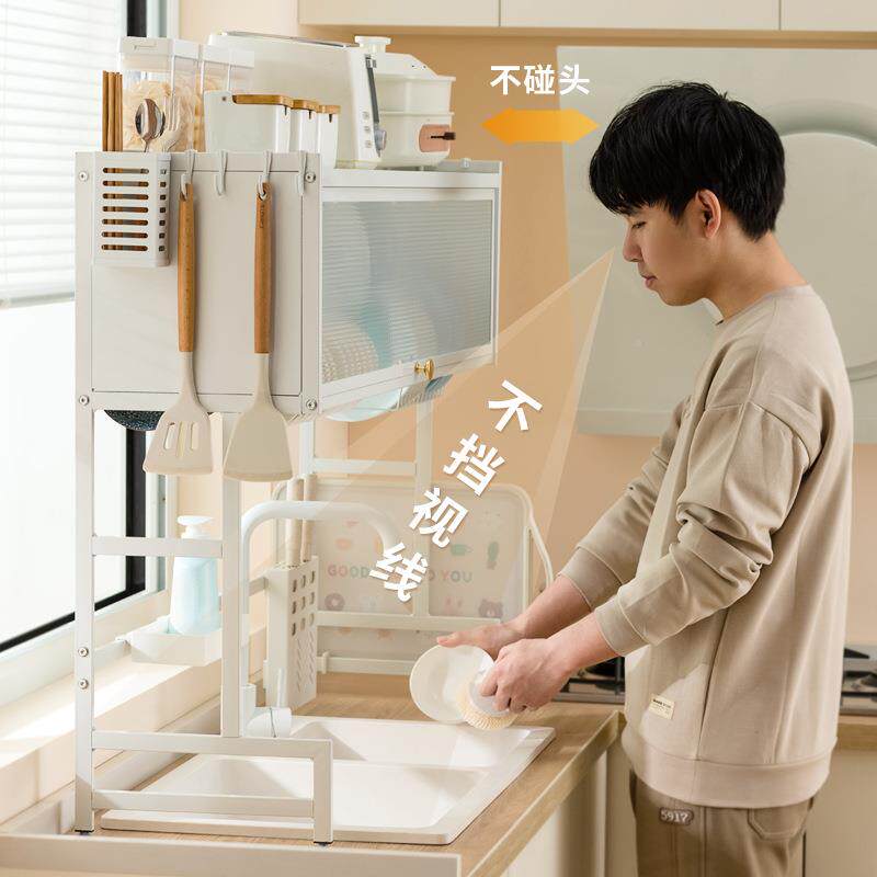??厨房水台槽置物洗碗槽水池无品牌/碗架接柜家用面带水盘筷盘沥