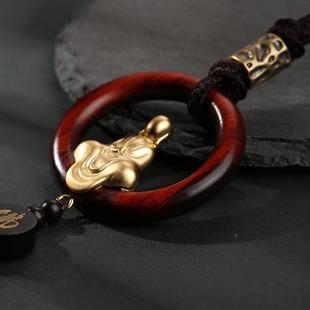 心无相佛檀643车木车挂挂内装 饰品平安吉祥手工制作匠品质汽车件