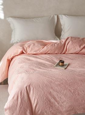 全棉色织水洗棉棉床单单LAI件被纯色纯宿舍枕套单双人床品套件