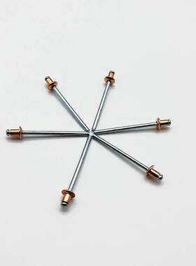 圆头紫铜抽芯铆钉昇宇铆钉开口型平头紫铜拉钉源头工厂沉头铜铆钉