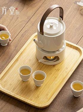 日式草木灰烛加温套装茶提梁壶茶器茶壶新式茶蜡饮热新90601中式