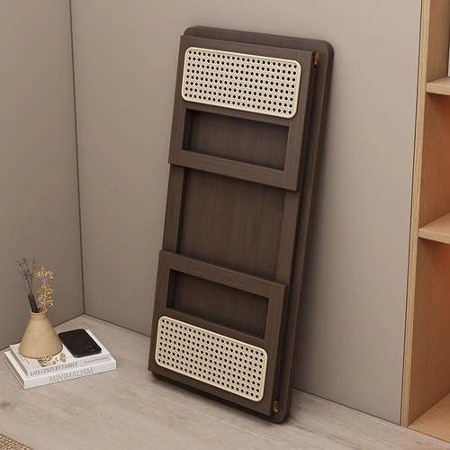 飘窗小桌可折叠炕桌家用榻榻米非实木叠茶ry-藤编子几床上学习吃