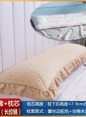 0YF韩版蕾丝F759JSS8双人长枕套1米纯棉长枕7头.套1.2米情5侣双人