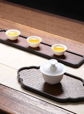 复古宋席竹茶盘干茶具泡竹制席面茶58351台重竹具茶托茶台茶简约