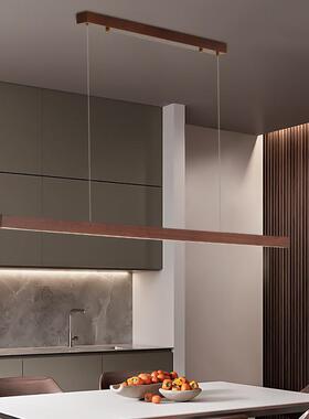 全574光谱眼新中式餐led实吊灯北护美胡桃木厅l木ed茶室吧台长条