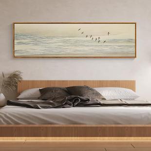 风清日QZ202108朗日式新原风卧室床头装壁饰画中式山水风景木画民