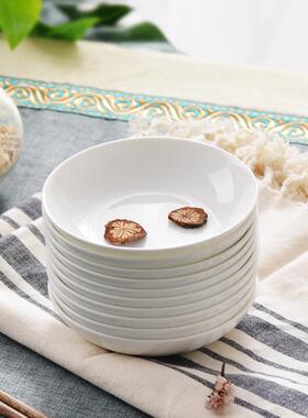 子4567家10个小瓷碟子白色陶瓷碟餐碟子蘸料调料碟子用4寸早醋碟