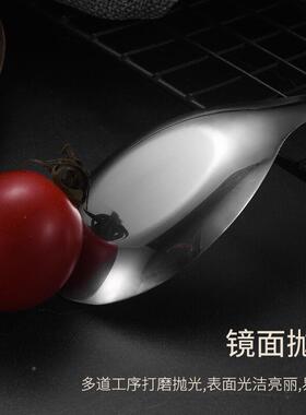 谋生不平钢冰粉勺儿ltao7092童饭锈勺铁底汤勺大号甜汤圆头调羹汤