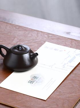 精美3110050c纯c斗茶小容量壶手工宜兴黑朱泥功夫泡茶1壶子冶石瓢