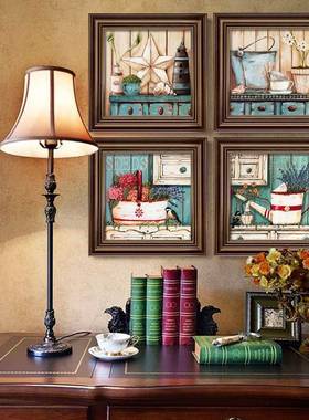 美式田园楼梯间墙面关装饰画2FM723651入户玄画2挂画正对门05新款