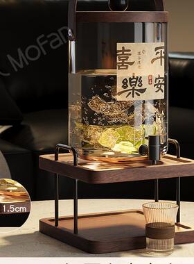 颜值玻高璃水壶中古风带龙头大容量冷用63388耐高温家凉水壶果茶饮料桶