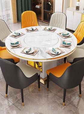 餐桌玻璃转盘饭便式LNC摆携摊可伸缩变圆酒店简约桌歺创意