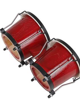 打击乐器邦戈鼓手拍鼓奥尔夫儿童音乐教具玩具连体鼓Bongos邦戈鼓