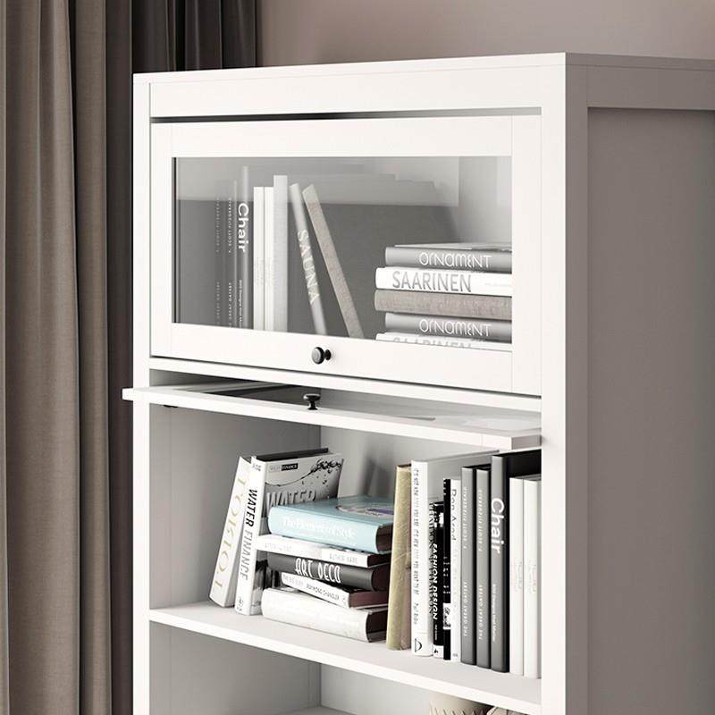 折叠卧室学372生脑书桌书柜可折叠家用一学习桌学写字连体电习体