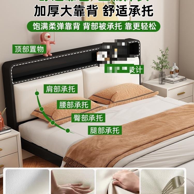 悬头浮床铁代艺床现简约家用榻米无床YQR排骨榻床加粗加厚铁架悬