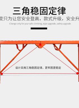 圆管施装修升马凳加厚折移叠便携式PDD20575动脚手架工高凳子可降