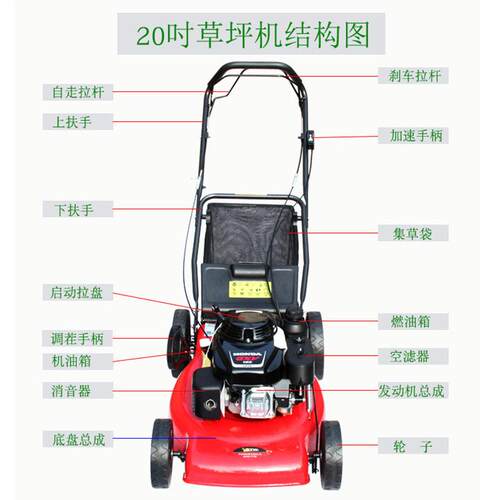 草坪机SGU汽割草自机四走推草机打草机冲程园林油草坪修剪机