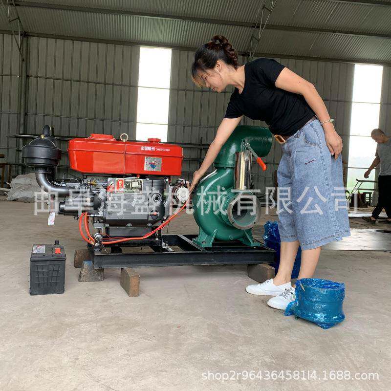 8寸移拖寸车抽水泵油抽水机68动VNK0吨水量柴排涝抗旱大8抽水泵