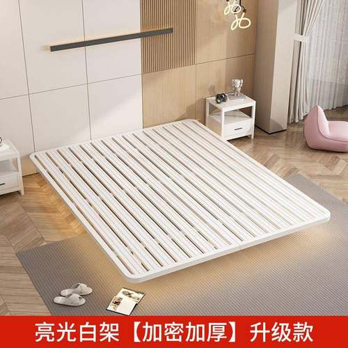 红简约浮1.5米1.8米意式网轻奢无床头床架悬双人铁床公床寓查看详