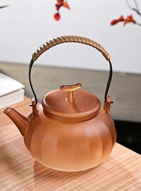 煮厂家提梁壶高硅蒸生煮茶壶家用硼55966加厚围炉茶养茶玻璃煮茶
