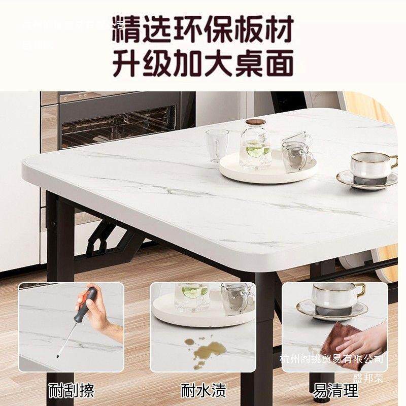 桌折叠桌家用小户型餐桌租房宿桌子打牌KWW桌舍便出携四方阳台小