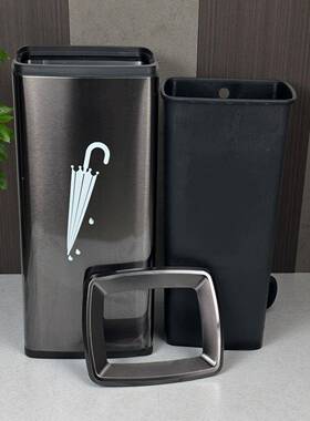 酒店大堂锈钢雨伞桶商用立式方形门放口奢置OSC轻伞收不纳架雨伞筒